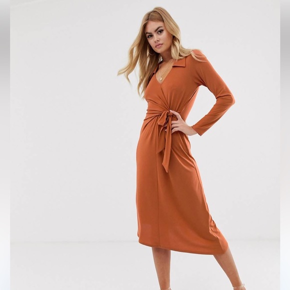 ASOS Dresses & Skirts - Midi tie waist shirt dress